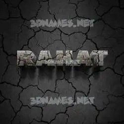 rahat in Cracked Stone style - 3D name wallpaper