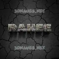 rahee in Cracked Stone style - 3D name wallpaper