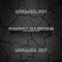 rahmanahmad in Cracked Stone style - 3D name wallpaper