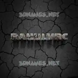 rahulvrc in Cracked Stone style - 3D name wallpaper