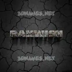 rahwish in Cracked Stone style - 3D name wallpaper