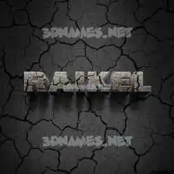 raikel in Cracked Stone style - 3D name wallpaper