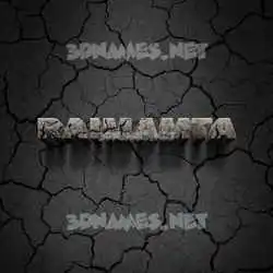 raimamta in Cracked Stone style - 3D name wallpaper