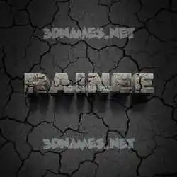 rainee in Cracked Stone style - 3D name wallpaper