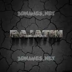 rajathi in Cracked Stone style - 3D name wallpaper