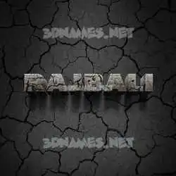 rajbali in Cracked Stone style - 3D name wallpaper