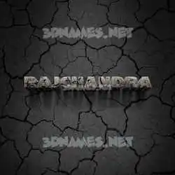 rajchandra in Cracked Stone style - 3D name wallpaper