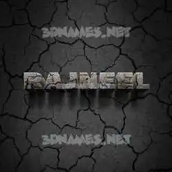 rajneel in Cracked Stone style - 3D name wallpaper