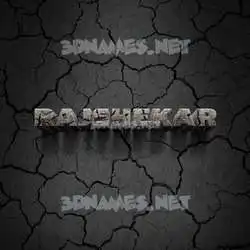 rajshekar in Cracked Stone style - 3D name wallpaper