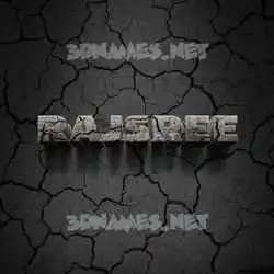 rajsree in Cracked Stone style - 3D name wallpaper