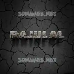 rajulal in Cracked Stone style - 3D name wallpaper