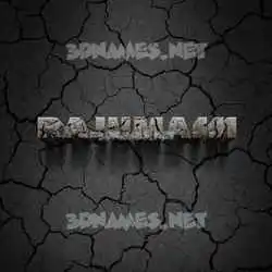 rajumajji in Cracked Stone style - 3D name wallpaper