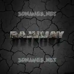 rajvijay in Cracked Stone style - 3D name wallpaper