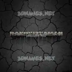 rakibuzzaman in Cracked Stone style - 3D name wallpaper