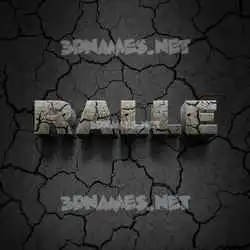 ralle in Cracked Stone style - 3D name wallpaper