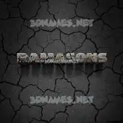 ramasons in Cracked Stone style - 3D name wallpaper