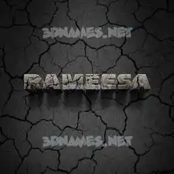 rameesa in Cracked Stone style - 3D name wallpaper