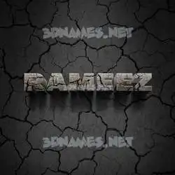 rameez in Cracked Stone style - 3D name wallpaper