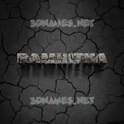 ramhitha in Cracked Stone style - 3D name wallpaper