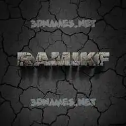 ramikf in Cracked Stone style - 3D name wallpaper