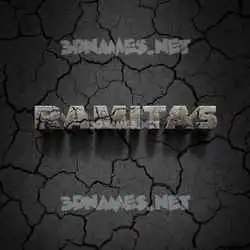 ramitas in Cracked Stone style - 3D name wallpaper