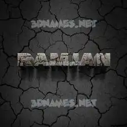 ramjan in Cracked Stone style - 3D name wallpaper
