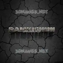 ramkishun in Cracked Stone style - 3D name wallpaper