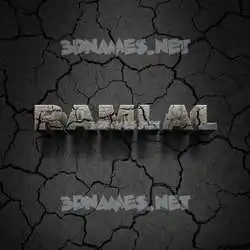 ramlal in Cracked Stone style - 3D name wallpaper