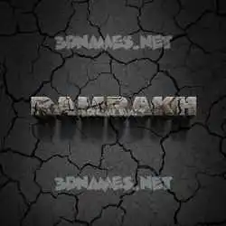 ramrakh in Cracked Stone style - 3D name wallpaper