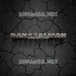 ranasalman in Cracked Stone style - 3D name wallpaper