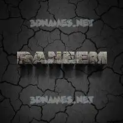 raneem in Cracked Stone style - 3D name wallpaper