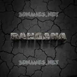 rangana in Cracked Stone style - 3D name wallpaper