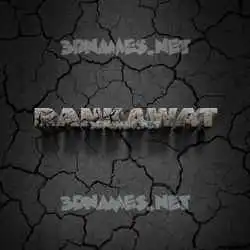 rankawat in Cracked Stone style - 3D name wallpaper