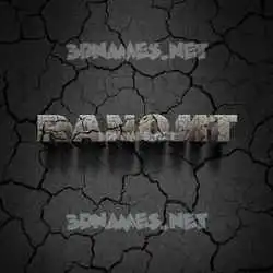 ranojit in Cracked Stone style - 3D name wallpaper