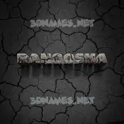 ranoosha in Cracked Stone style - 3D name wallpaper