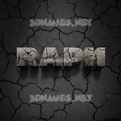 raph in Cracked Stone style - 3D name wallpaper