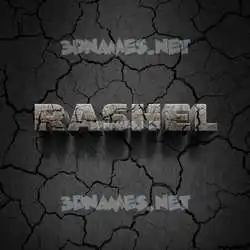 rashel in Cracked Stone style - 3D name wallpaper