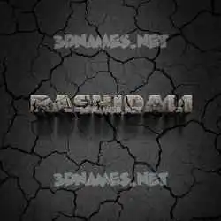 rashidali in Cracked Stone style - 3D name wallpaper
