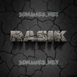 rasik in Cracked Stone style - 3D name wallpaper