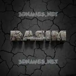 rasim in Cracked Stone style - 3D name wallpaper