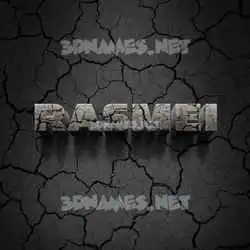 rasmei in Cracked Stone style - 3D name wallpaper