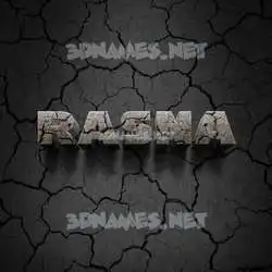 rasna in Cracked Stone style - 3D name wallpaper