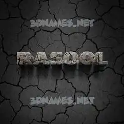 rasool in Cracked Stone style - 3D name wallpaper