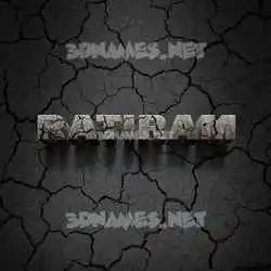ratiram in Cracked Stone style - 3D name wallpaper
