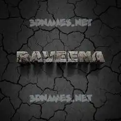raveena in Cracked Stone style - 3D name wallpaper