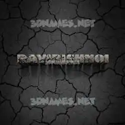 ravibishnoi in Cracked Stone style - 3D name wallpaper