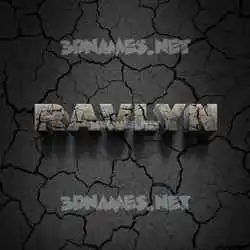 ravlyn in Cracked Stone style - 3D name wallpaper