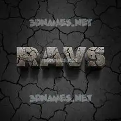 ravs in Cracked Stone style - 3D name wallpaper