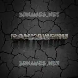 ravyanshu in Cracked Stone style - 3D name wallpaper