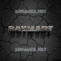 raymart in Cracked Stone style - 3D name wallpaper